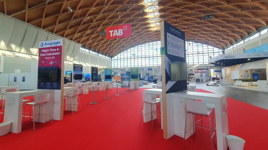 The exhibition hall at AERO Friedrichshafen 2026